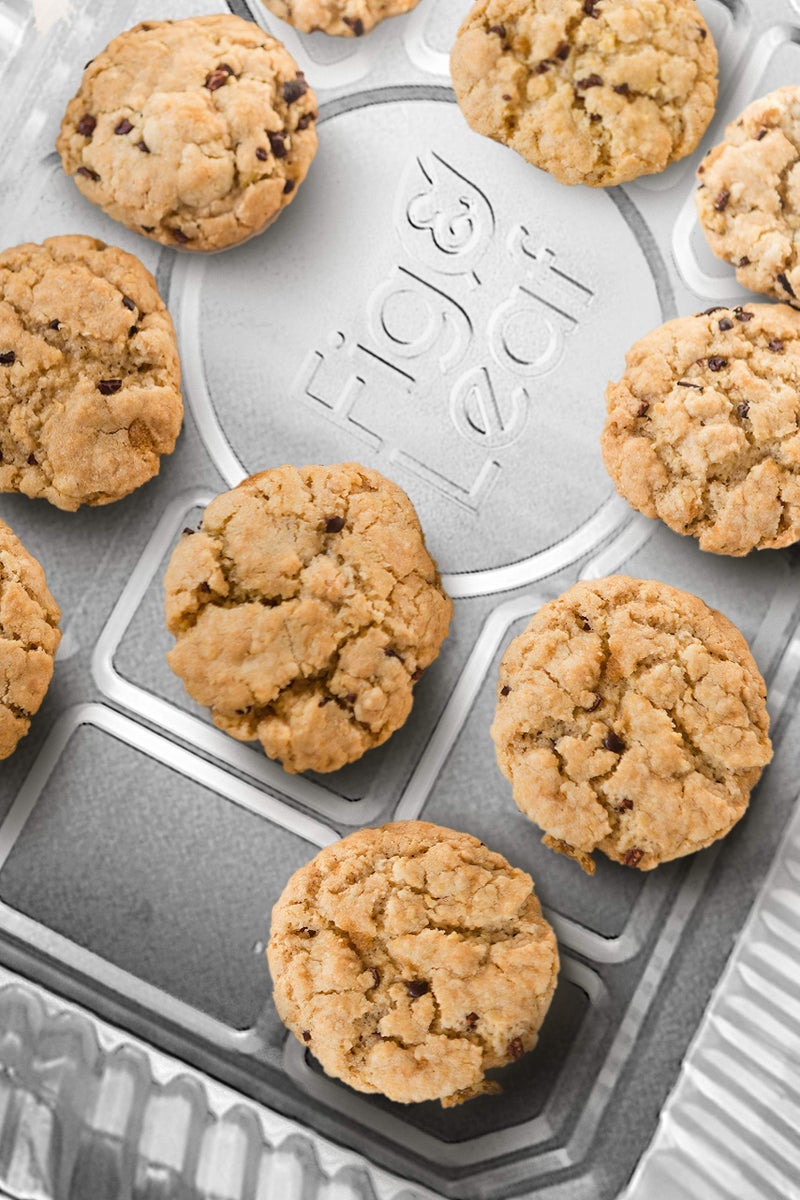 Fig & Leaf (25 Pack) 1/4 Size Cookie Sheet Baking Cake Pans l 12.8â€ x 8.9â€ Disposable Aluminum Foil Trays l Premium Heavy Duty Nonstick Baking Sheets Reusable - Image 4